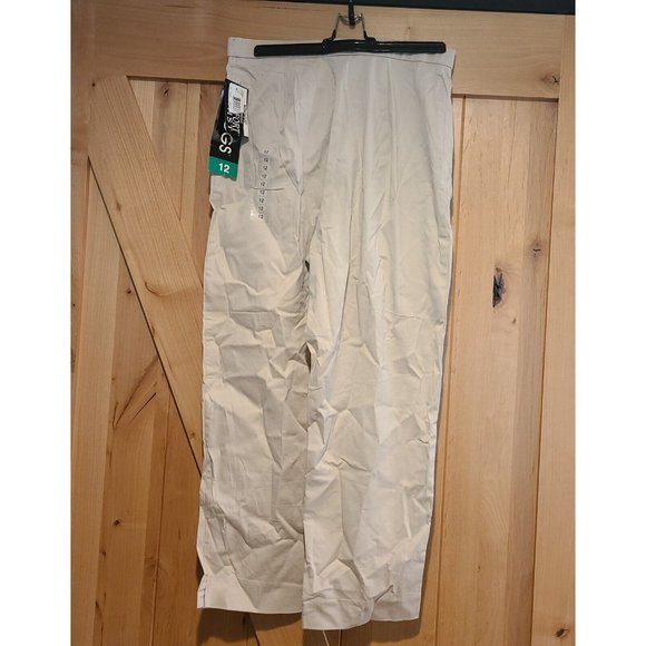 Vintage 1990s Briggs Ankle Comfort High Waist Mom Khaki Tan Women 12 Inseam 25" - Picture 2 of 12